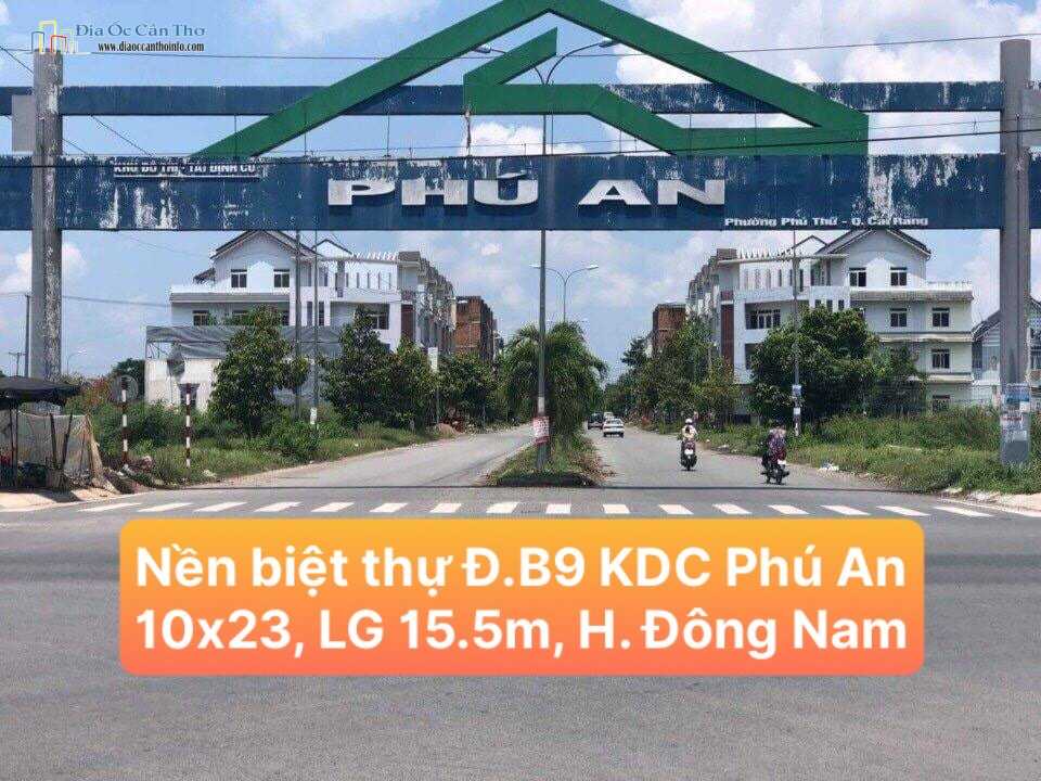 Nền biệt thự 230m2, đường B9 KDC Phú An, Cái Răng, Cần Thơ