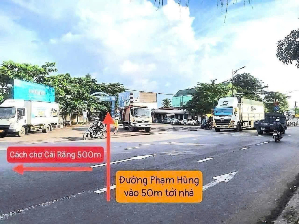 BÁN NHÀ MẶT TIỀN TRUNG TÂM P. CÁI RĂNG, GIÁ CHỈ 2 TỶ 850 TRIỆU